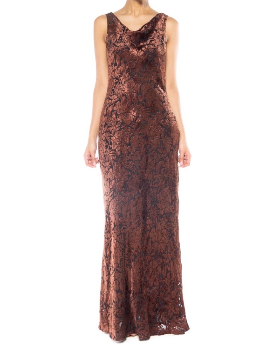 Vera Wang Women's Brown Maxi Dress- Size 8